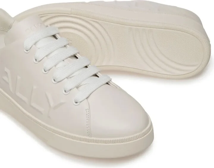 Raise logo-embossed leather trainers - Image 4