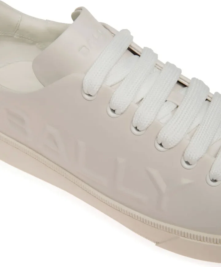 Raise logo-embossed leather trainers - Image 5