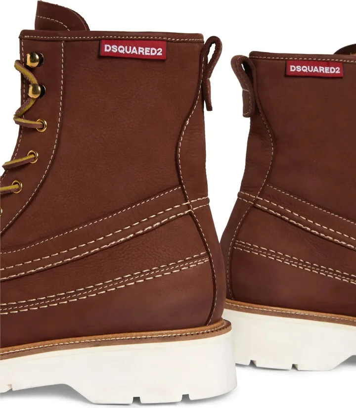 Raised-Seam Leather Boots - Image 4