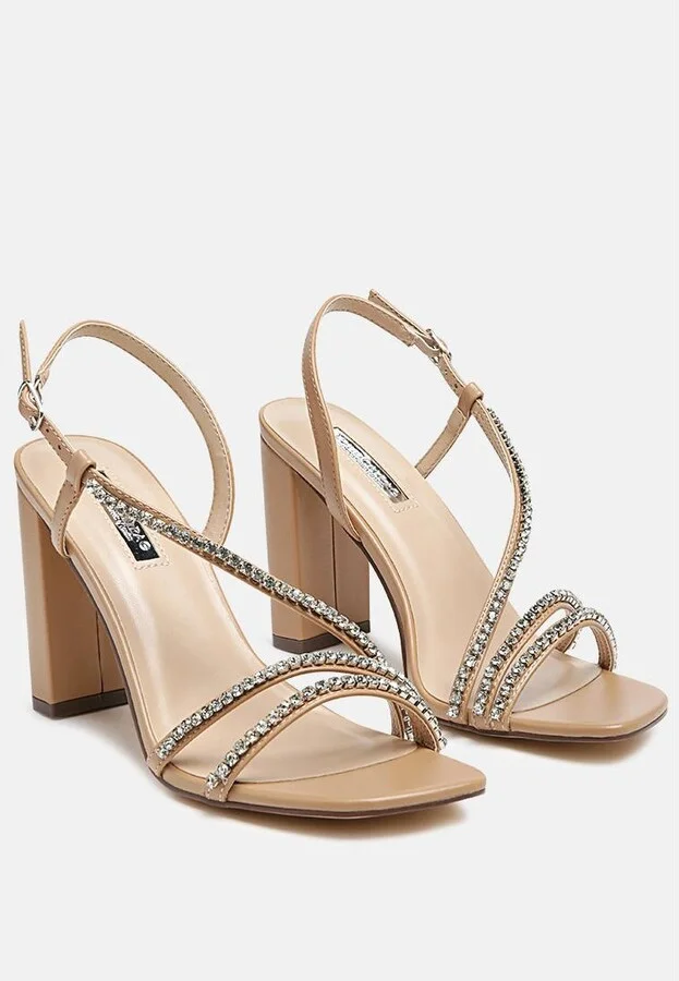 Raisins Pie Diamante Embellished Block Heel Sandals - Image 2