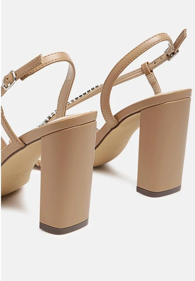 Raisins Pie Diamante Embellished Block Heel Sandals - Image 3