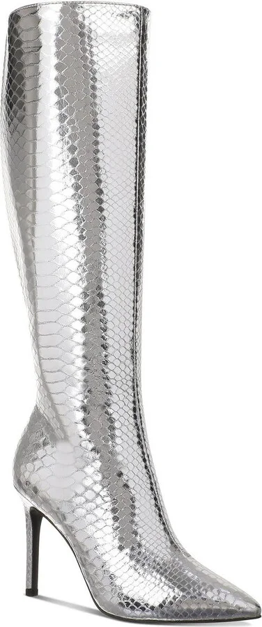 Rajel 2 - XWC Womens Extra Wide Calf Faux Leather Knee-High Boots