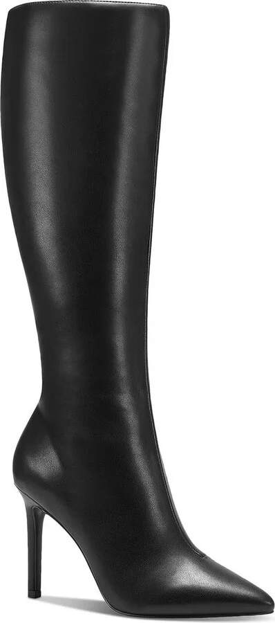 RAJELPWC Womens Wide Calf Manmade Knee-High Boots