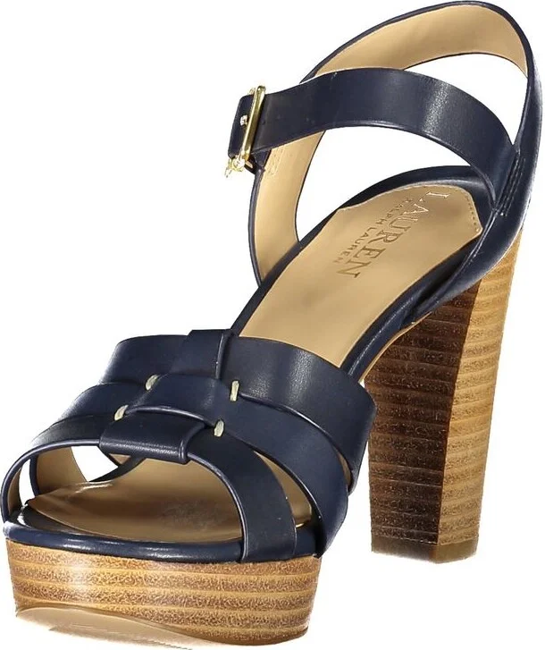 Ralph Lauren Blue Leather Women's Sandal - Image 3