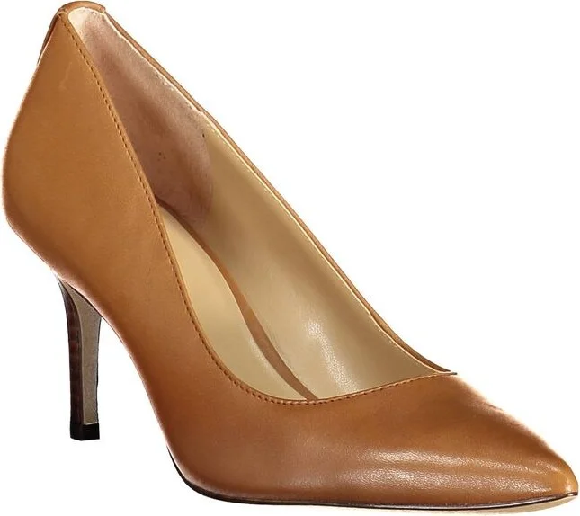 Ralph Lauren Brown Leather Flat Women's Shoe - Image 2
