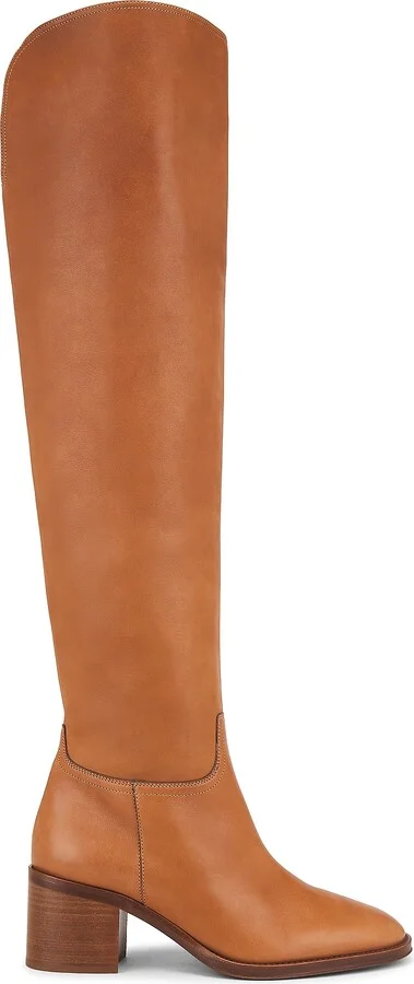 Ralph Lauren Collection Barnet 55 MM Calfskin Boot in Cognac
