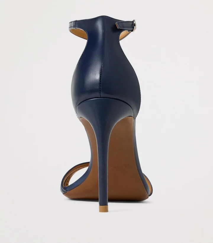 Ralph Lauren Collection Calf Leather Perrin Heeled Sandals 95 - Image 3