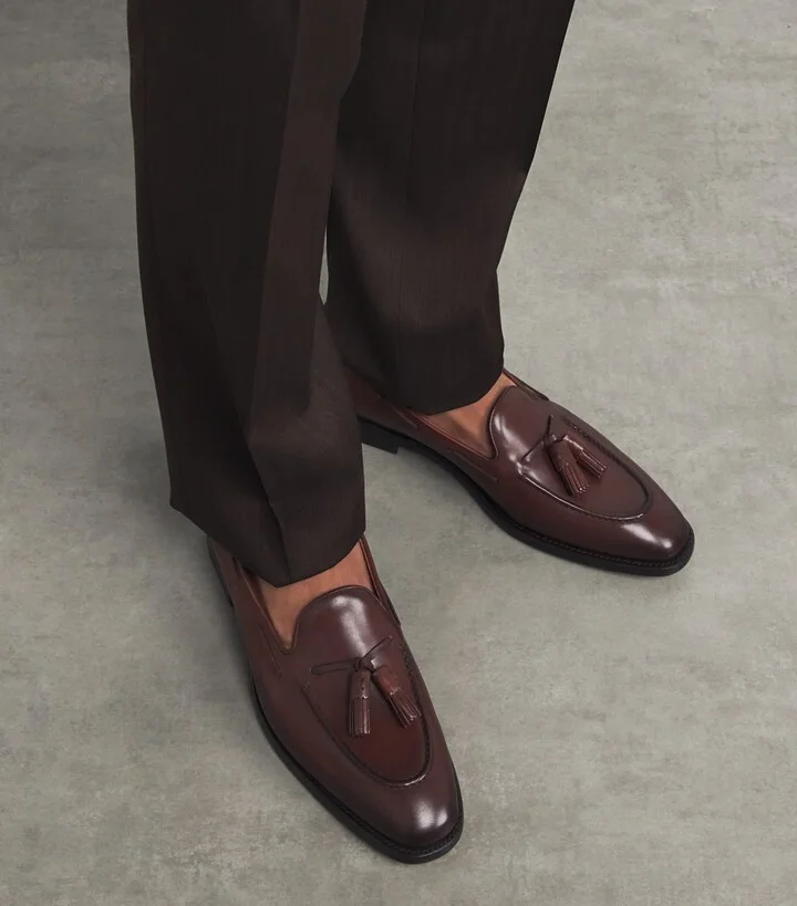Ralph Lauren Purple Label Leather Tasselled Loafers - Image 2