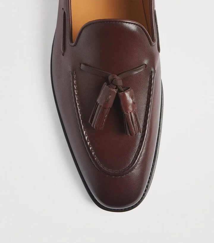 Ralph Lauren Purple Label Leather Tasselled Loafers - Image 5