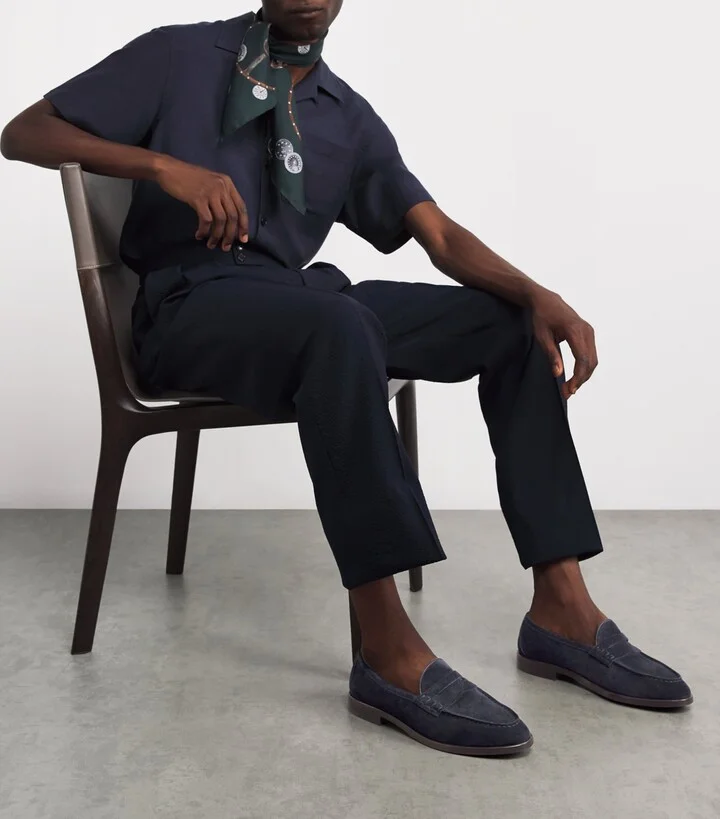 Ralph Lauren Purple Label Suede Bolden Loafers - Image 2