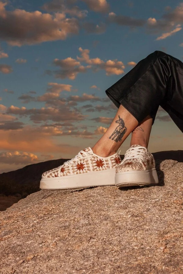 Rambling Crochet Platform Sneaker - Image 2