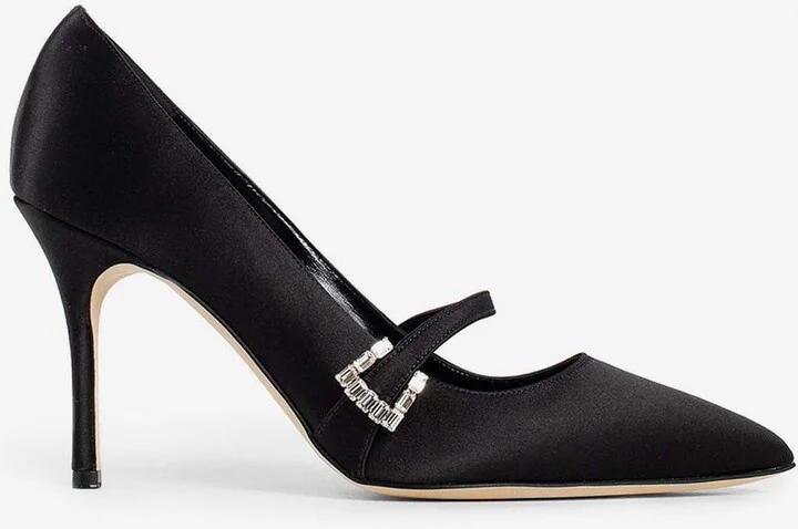 Ramima 90 Crystal Buckle Pumps