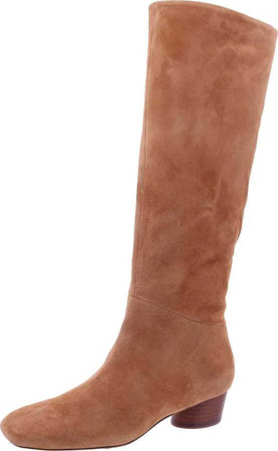 Ramona Womens Suede Pull On Knee-High Boots
