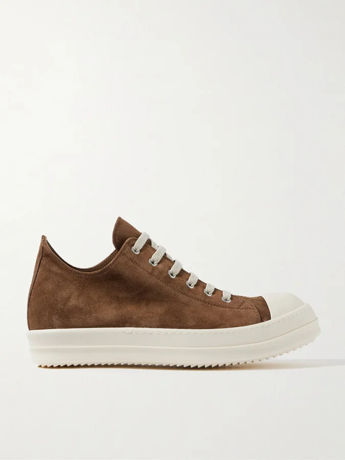 Ramones Rubber-Trimmed Leather Sneakers