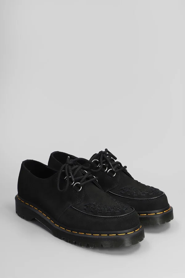Ramsey Lace Up Shoes In Black Suede - Image 2