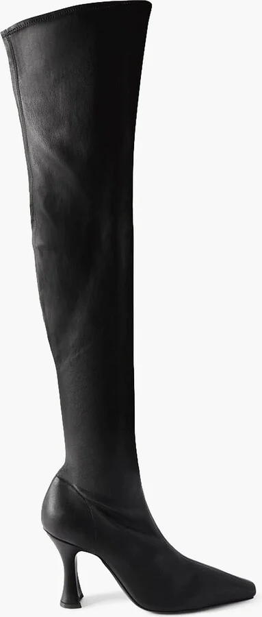 Ran stretch-leather over-the-knee boots