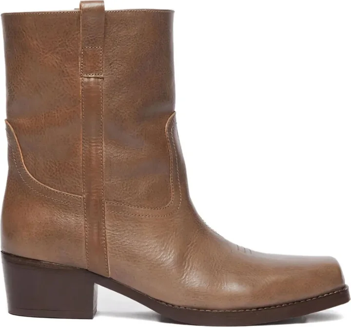 Ranch leather cowboy boots