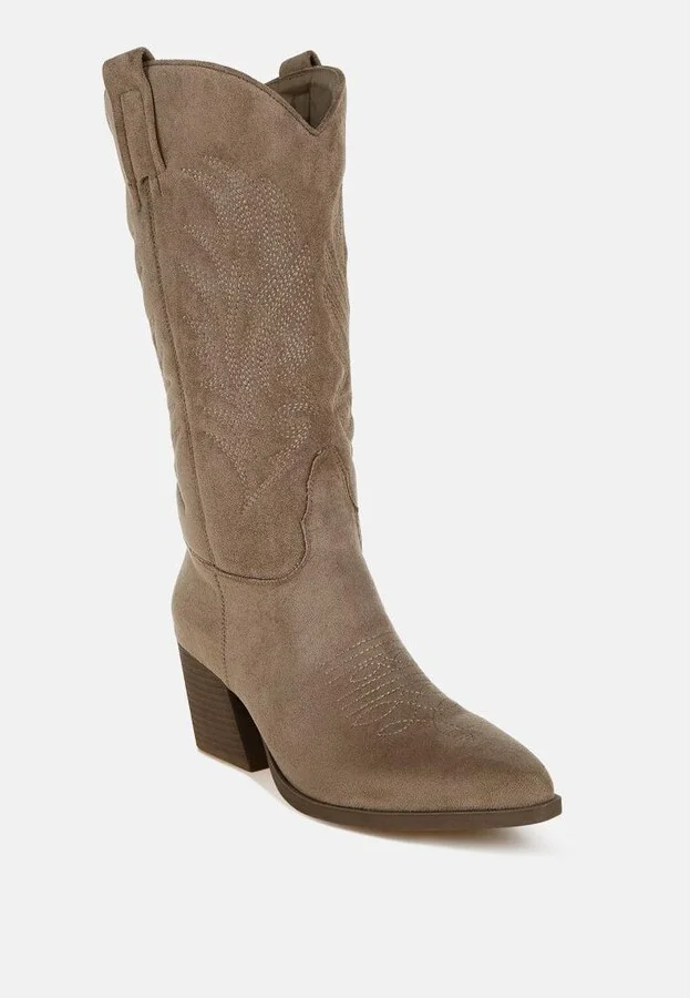 Rancher Microfiber Long Cowboy Boots - Image 2