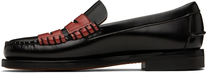 Random Identities Black & Red Sebago Edition Double Penny Dan Loafers - Image 3