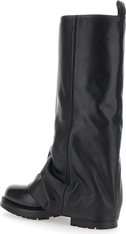 'ranger' Black Leather Boots Woman - Image 3
