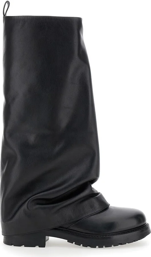 'Ranger' Black Leather Boots Woman