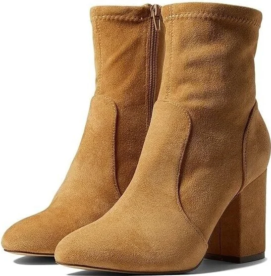 Rangerr Boots Womens 8.5 Tan Micro Leather Side Zipper Bootie KHD351