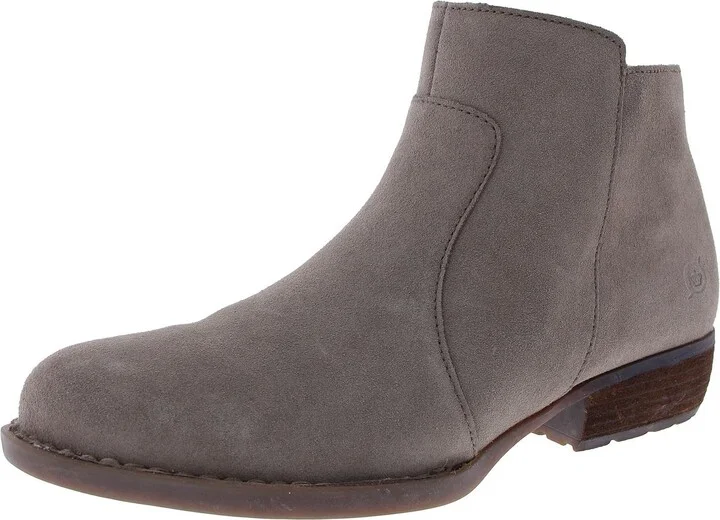 Rani Womens Suede Block Heel Ankle Boots