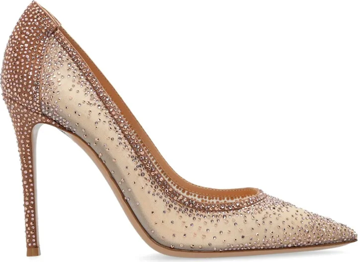 Rania 100mm leather pumps