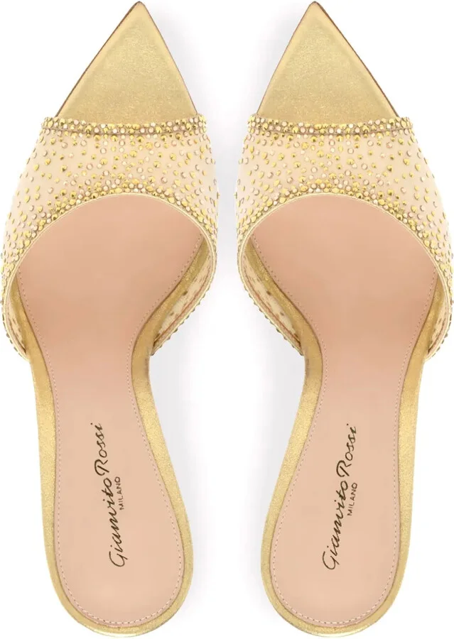 Rania 85mm crystal-embellished mules - Image 3
