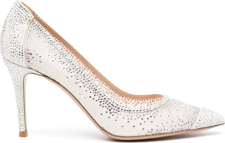 Rania 85mm rhinestone pumps