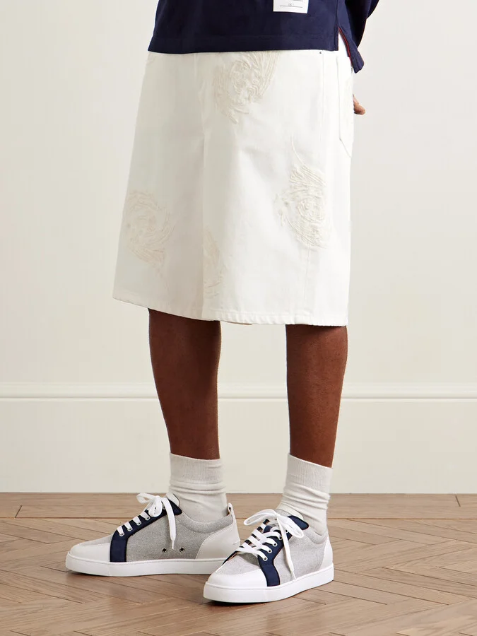 Rantulow Suede and Leather-Trimmed Canvas Sneakers - Image 2