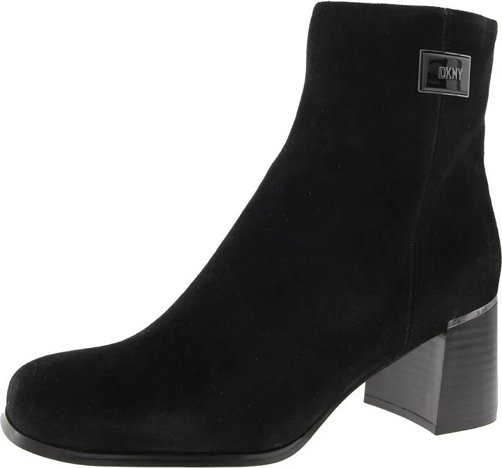 Ranya Womens Zipper Suede Booties
