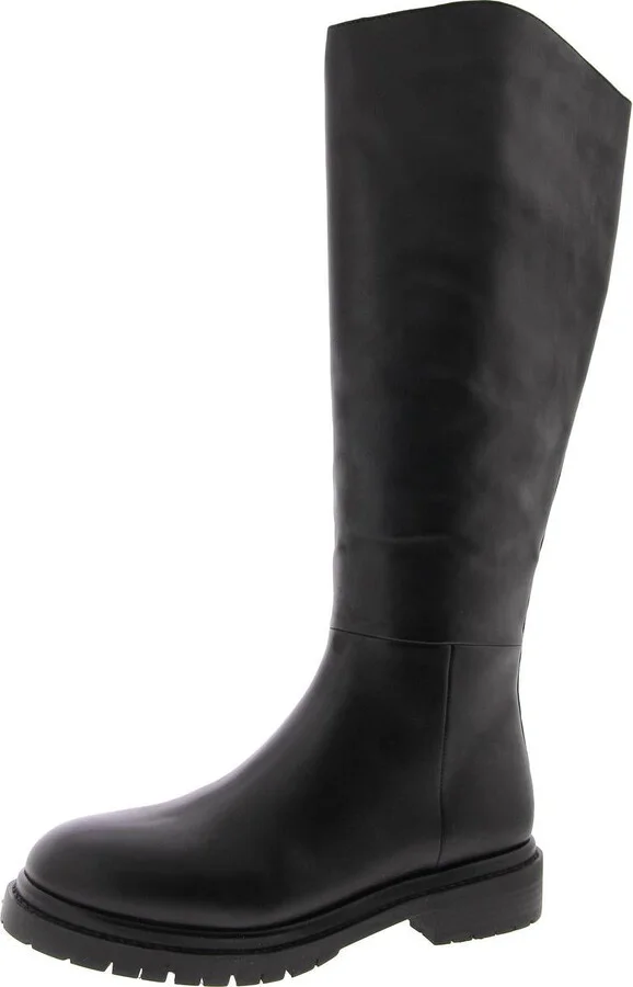 Raphaella Womens Leather Solid Knee-High Boots