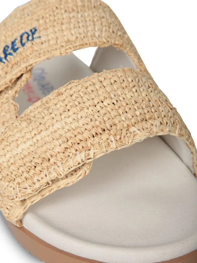 Raphia Logo Nude Slides Sandals - Image 4