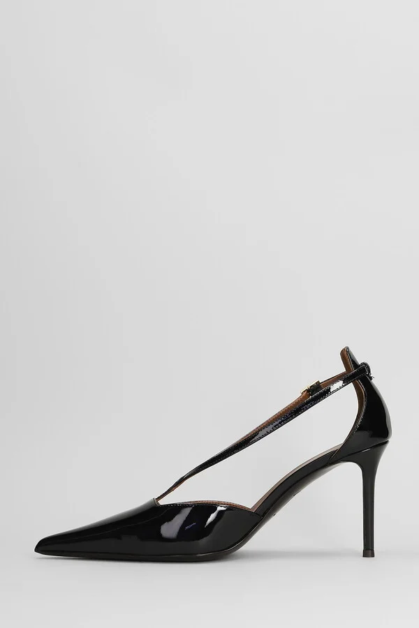 Raquel 85 Pumps In Black Patent Leather - Image 3