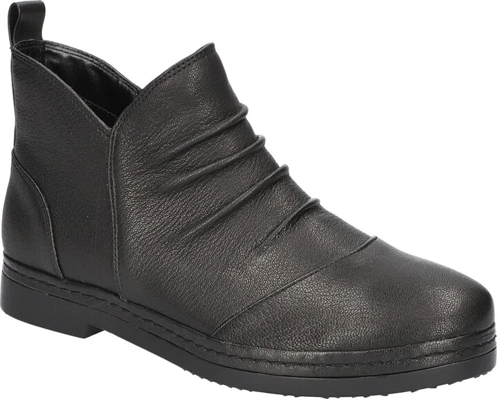 RAQUEL Womens Leather Block Heel Shooties