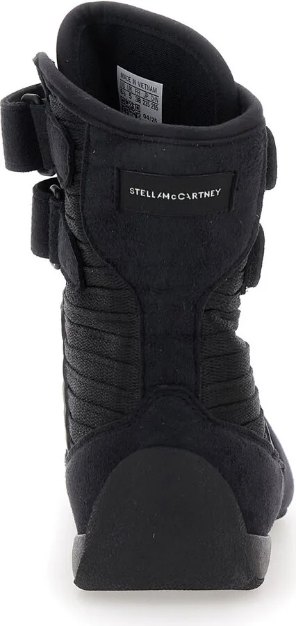 'rasant' Black Sneakers With Strap Closure And Logo Detail On The Side In Tech Fabric Woman - Image 4
