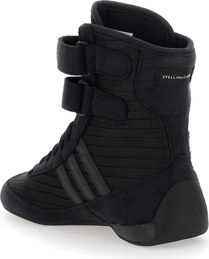 'rasant' Black Sneakers With Strap Closure And Logo Detail On The Side In Tech Fabric Woman - Image 3