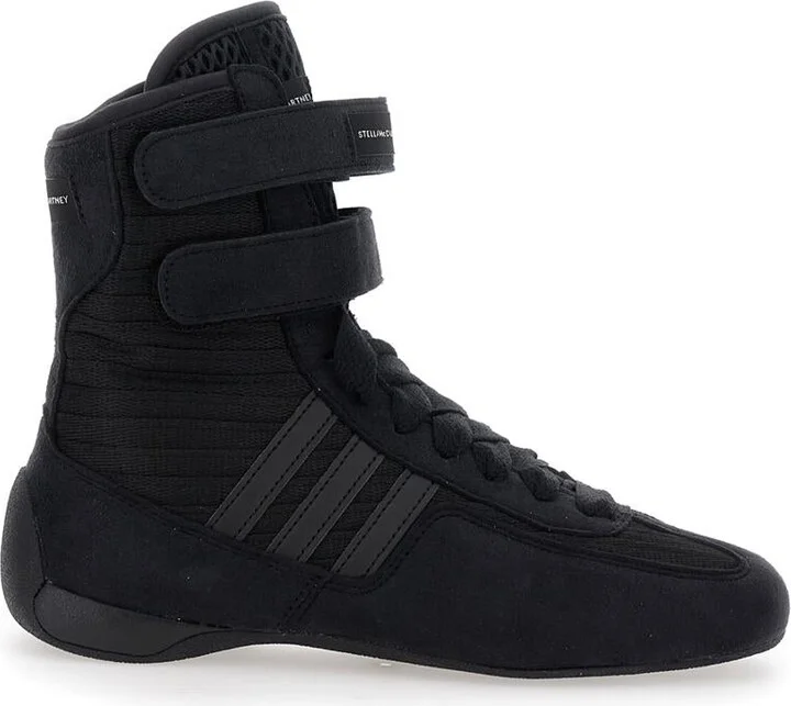 'Rasant' Black Sneakers With Strap Closure And Logo Detail On The Side In Tech Fabric Woman