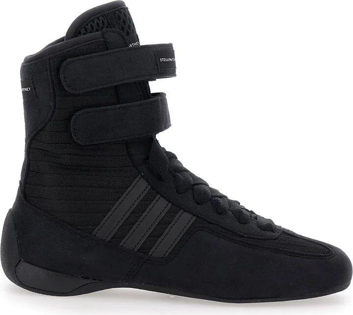 'rasant' Black Sneakers With Strap Closure And Logo Detail On The Side In Tech Fabric Woman