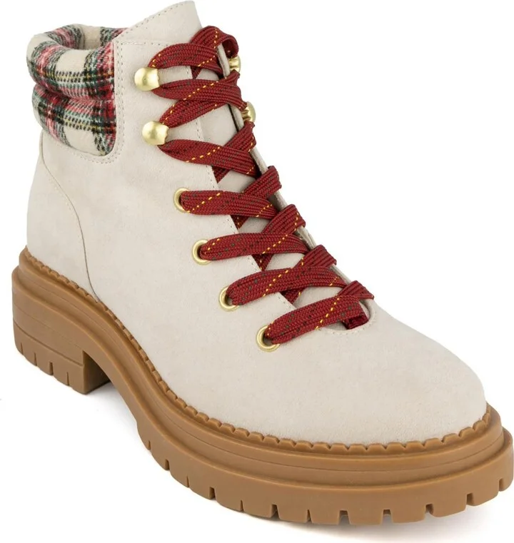 Rave Womens Faux Suede Lace Up Combat & Lace-up Boots