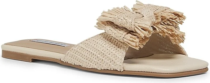 Ravello Raffia Double-Bow Slide Sandals - Image 2