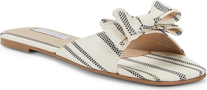 Ravello Striped Bow Slide Sandals - Image 2