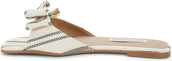 Ravello Striped Bow Slide Sandals - Image 4
