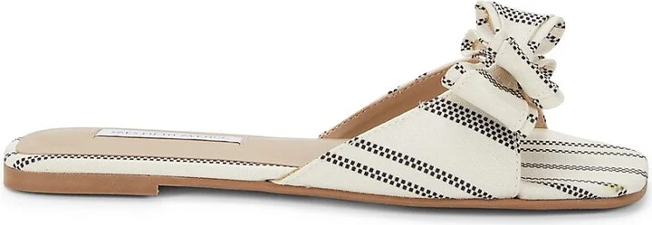 Ravello Striped Bow Slide Sandals