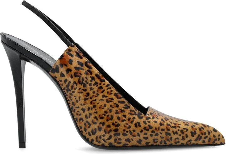 Raven Slingback Leopard-print Pumps