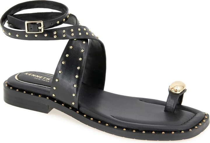 Ravenn Studded Wraparound Ankle Strap Sandal