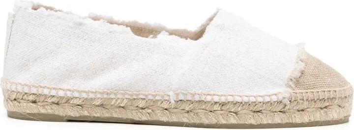 Raw-Cut Contrast-Toe Espadrilles