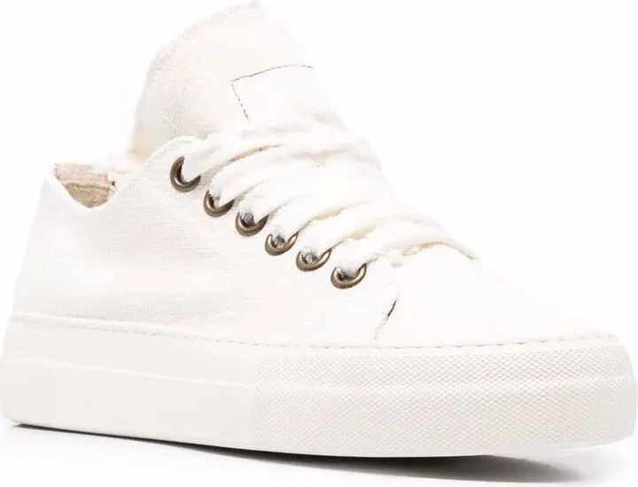 Raw-Edge Low-Top Sneakers - Image 2