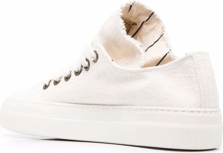 Raw-Edge Low-Top Sneakers - Image 3